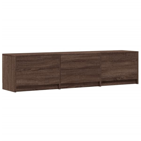 vidaXL TV-benk med LED brun eik 165x34x40 cm konstruert tre