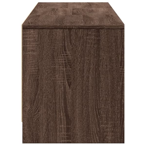 vidaXL TV-benk med LED brun eik 165x34x40 cm konstruert tre