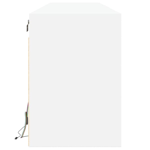 vidaXL Väggmonterad tv-bänk LEDs vit 180x31x45 cm