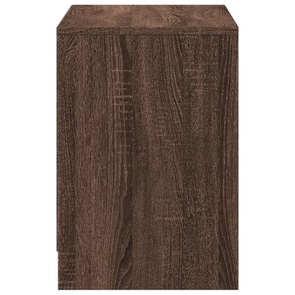 vidaXL TV-benk med LED brun eik 100x34x50 cm konstruert tre