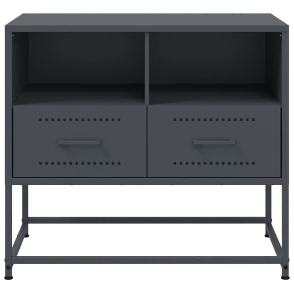 vidaXL TV-benk antrasitt 68x39x60,5 cm stål