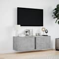 Pikkukuva 5 / 11: vidaXL TV-seinäkaappi LED-valoilla betoninharmaa 100x31x35 cm