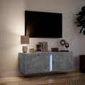 Pikkukuva 6 / 11: vidaXL TV-seinäkaappi LED-valoilla betoninharmaa 100x31x35 cm