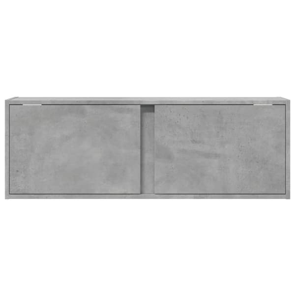 vidaXL TV-seinäkaappi LED-valoilla betoninharmaa 100x31x35 cm
