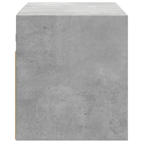 vidaXL TV-seinäkaappi LED-valoilla betoninharmaa 100x31x35 cm