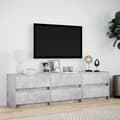 Miniatyrbilde 5 av 11: vidaXL TV-benk med LED betonggrå 180x34x50 cm konstruert tre