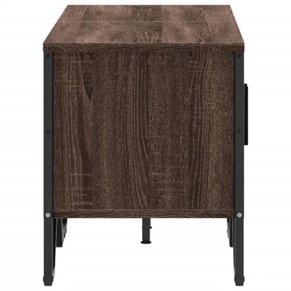 vidaXL TV-benk brun eik 122x34x41 cm konstruert tre