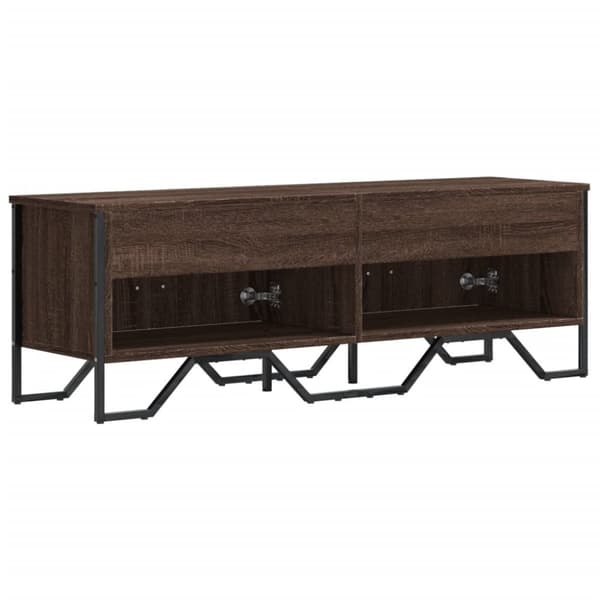vidaXL TV-benk brun eik 122x34x41 cm konstruert tre