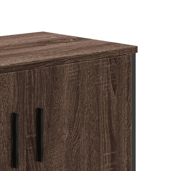 vidaXL TV-benk brun eik 122x34x41 cm konstruert tre