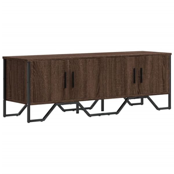 vidaXL TV-benk brun eik 122x34x41 cm konstruert tre