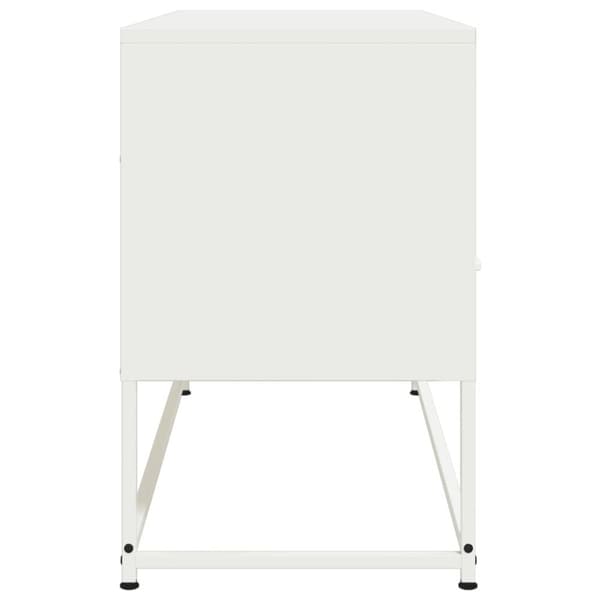 vidaXL tv-bord 100,5x39x60,5 cm stål hvid