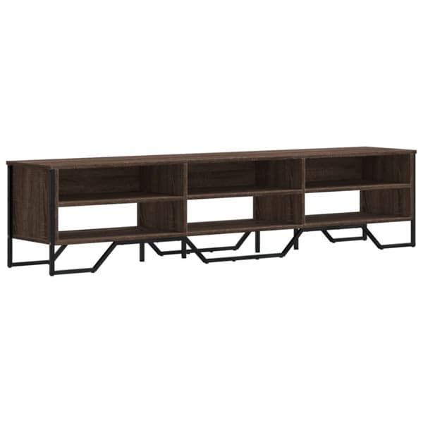 vidaXL tv-bord 180x34x41 cm konstrueret træ brun egetræsfarve