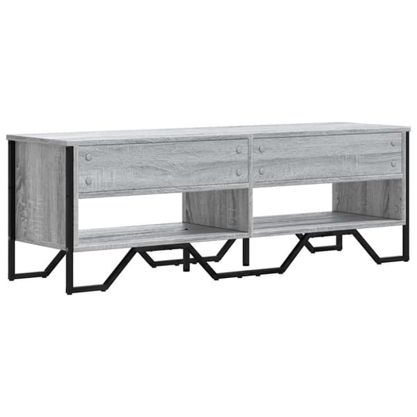 vidaXL tv-bord 122x34x41 cm konstrueret træ grå sonoma-eg