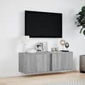 Pikkukuva 5 / 11: vidaXL TV-seinäkaappi LED-valoilla harmaa Sonoma 100x31x35 cm