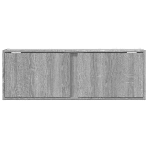 vidaXL TV-seinäkaappi LED-valoilla harmaa Sonoma 100x31x35 cm