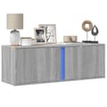 Pikkukuva 2 / 11: vidaXL TV-seinäkaappi LED-valoilla harmaa Sonoma 100x31x35 cm