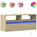 Pikkukuva 3 / 11: vidaXL TV-seinäkaappi LED-valoilla Sonoma-tammi 100x31x45 cm