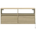 Pikkukuva 7 / 11: vidaXL TV-seinäkaappi LED-valoilla Sonoma-tammi 100x31x45 cm