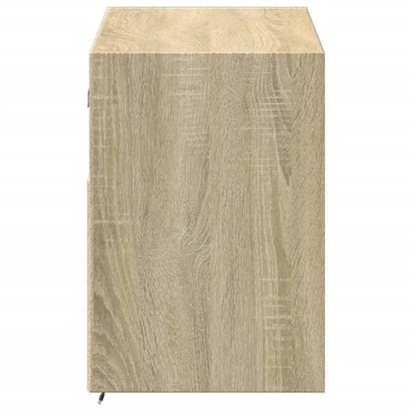 vidaXL TV-seinäkaappi LED-valoilla Sonoma-tammi 100x31x45 cm