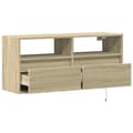 Pikkukuva 10 / 11: vidaXL TV-seinäkaappi LED-valoilla Sonoma-tammi 100x31x45 cm