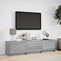 Pikkukuva 5 / 11: vidaXL TV-taso LED-valoilla harmaa Sonoma 165x34x40 cm tekninen puu