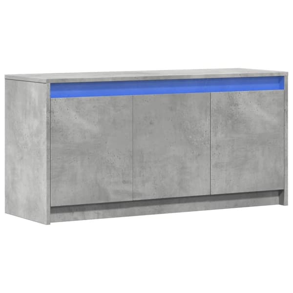 vidaXL TV-taso LED-valoilla betoninharmaa 100x34x50 cm tekninen puu