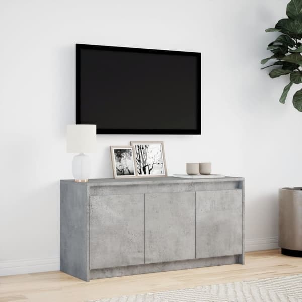 vidaXL TV-taso LED-valoilla betoninharmaa 100x34x50 cm tekninen puu
