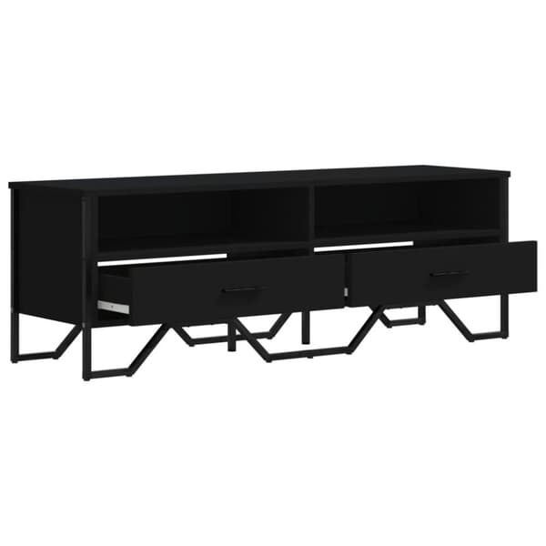 vidaXL Tv-bänk svart 122x34x41 cm konstruerat trä