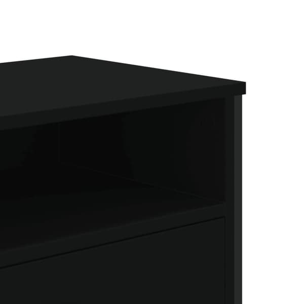 vidaXL Tv-bänk svart 122x34x41 cm konstruerat trä