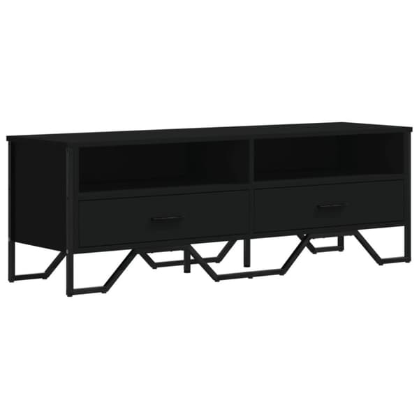 vidaXL Tv-bänk svart 122x34x41 cm konstruerat trä