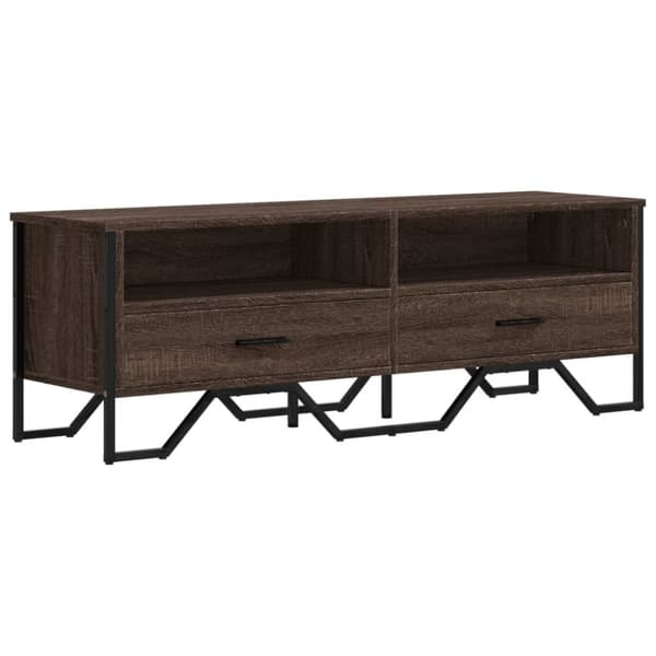 vidaXL TV-benk brun eik 122x34x41 cm konstruert tre