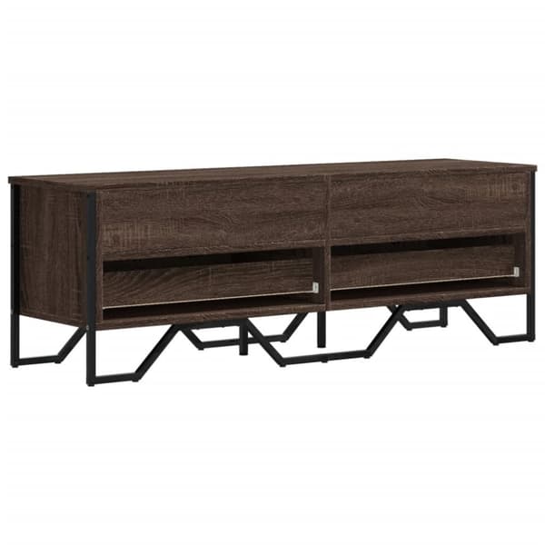 vidaXL TV-benk brun eik 122x34x41 cm konstruert tre
