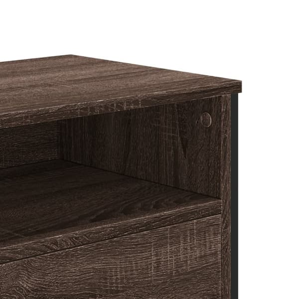 vidaXL TV-benk brun eik 122x34x41 cm konstruert tre