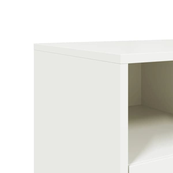 vidaXL TV-benk hvit 100,5x39x43,5 cm stål