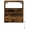Miniatyrbilde 7 av 11: vidaXL Vegghengt TV-benker med LED-lys 2 stk røkt eik 41x31x45 cm