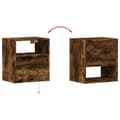 Miniatyrbilde 11 av 11: vidaXL Vegghengt TV-benker med LED-lys 2 stk røkt eik 41x31x45 cm