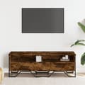 Miniatyrbild 4 av 11: vidaXL Tv-bänk rökfärgad ek 122x34x41 cm konstruerat trä