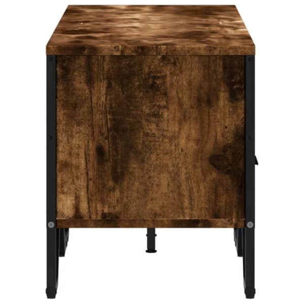 vidaXL Tv-bänk rökfärgad ek 122x34x41 cm konstruerat trä