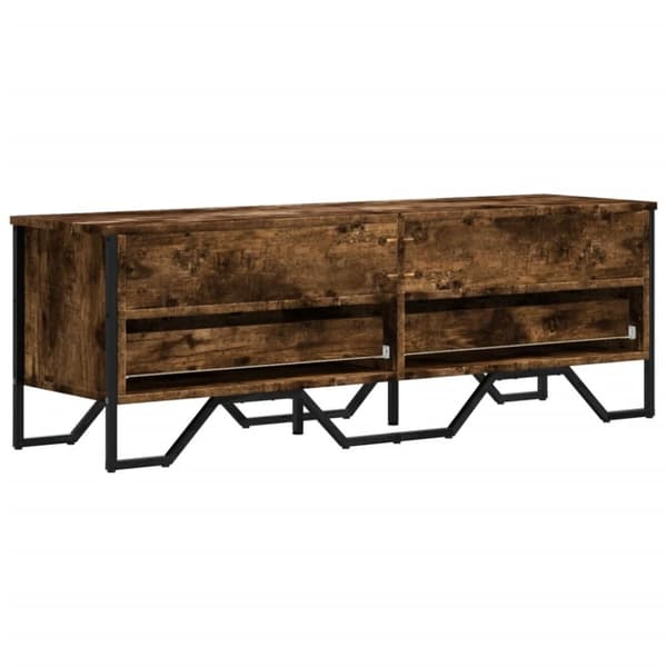 vidaXL Tv-bänk rökfärgad ek 122x34x41 cm konstruerat trä