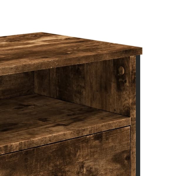 vidaXL Tv-bänk rökfärgad ek 122x34x41 cm konstruerat trä