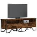 Miniatyrbild 2 av 11: vidaXL Tv-bänk rökfärgad ek 122x34x41 cm konstruerat trä