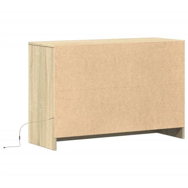 vidaXL TV-benk med LED sonoma eik 91x34x61 cm konstruert tre