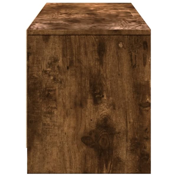 vidaXL TV-benk med LED røkt eik 165x34x40 cm konstruert tre