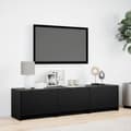 Miniatyrbild 5 av 11: vidaXL Tv-bänk med LEDs svart 165x34x40 cm konstruerat trä