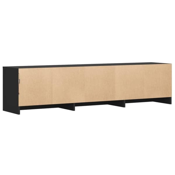 vidaXL Tv-bänk med LEDs svart 165x34x40 cm konstruerat trä