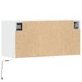 Miniatyrbillede 9 af 11: vidaXL væghængt tv-bord med LED-lys 80x31x35 cm hvid