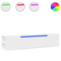 Miniatyrbilde 3 av 11: vidaXL Vegghengt TV-benk med LED hvit 180x31x39,5 cm