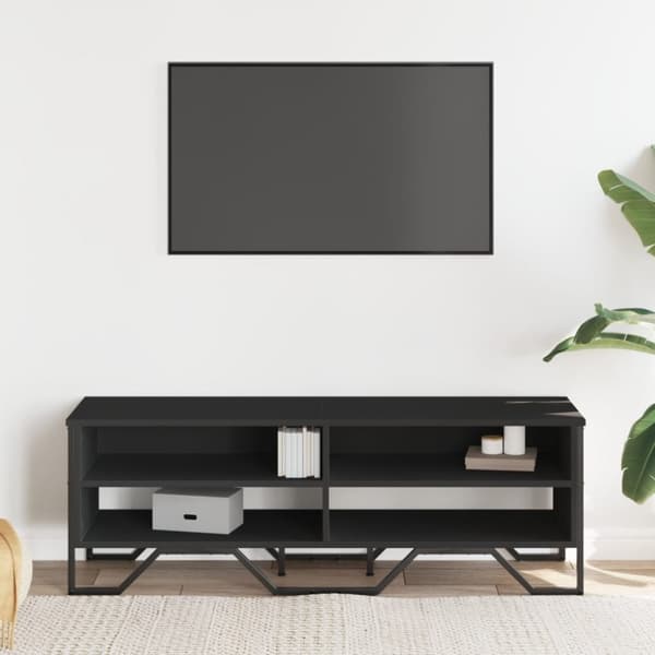 vidaXL TV-benk svart 122x34x41 cm konstruert tre