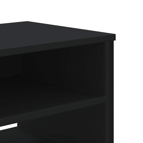 vidaXL TV-benk svart 122x34x41 cm konstruert tre