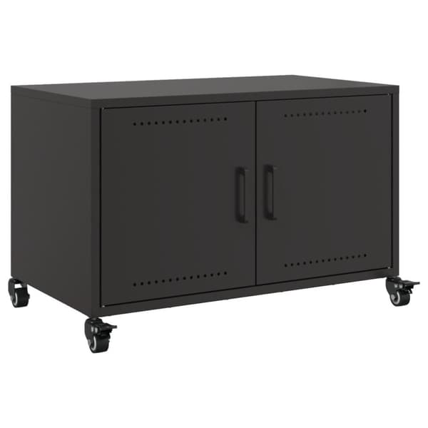 vidaXL TV-benk svart 68x39x43,5 cm stål